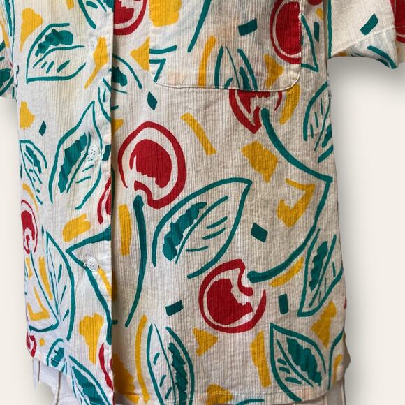 Lloyd Williams petite, cherry shirt, with yellow markings, size 8, 100% cotton - Picture 5 of 6